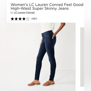 Lauren Conrad Super Hight Rise Super Skinny Jeans. 16 LONG. New with tags.